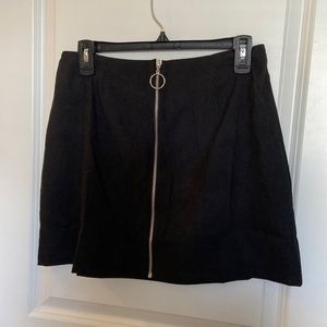 Shein Black Zip-Up Skirt